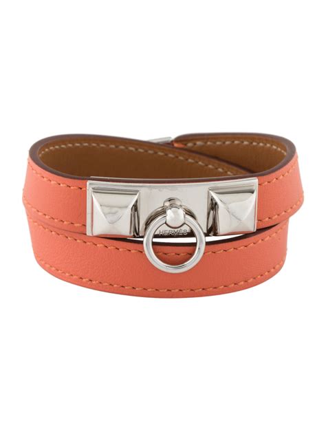 hermes leather wrap around bracelet.